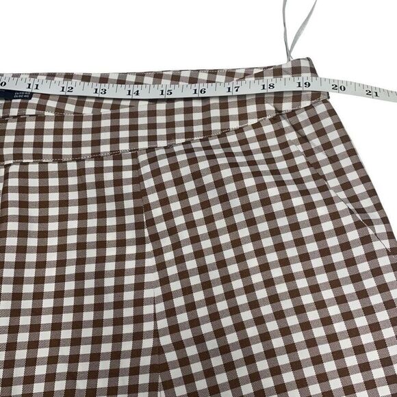 Nasty Gal Brown and White Check Ultra Wide Leg Trousers - Picture 5 of 8